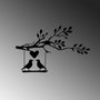 Wallity Love Of Birds Escultura de Pared de Metal Negra
